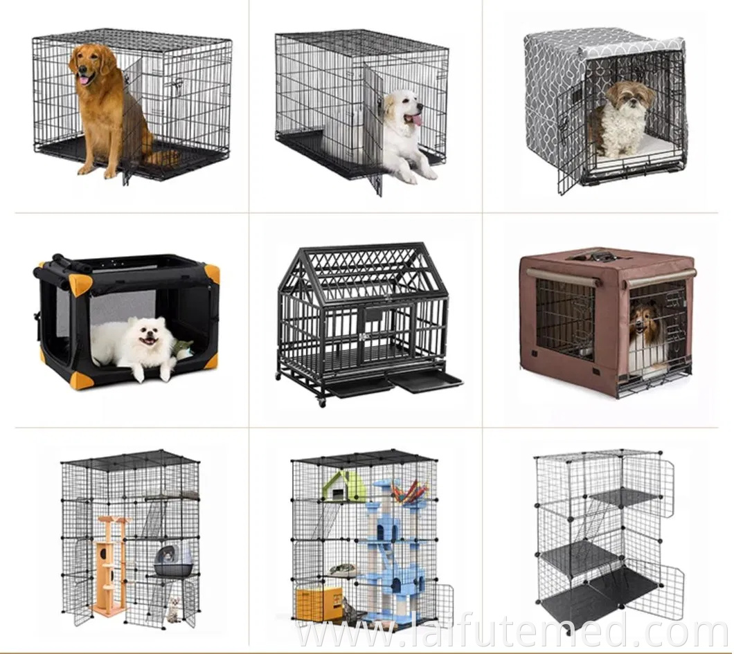 Collapsible Double Doors 18 Inch Tray Dog Crate for Pet Traveler